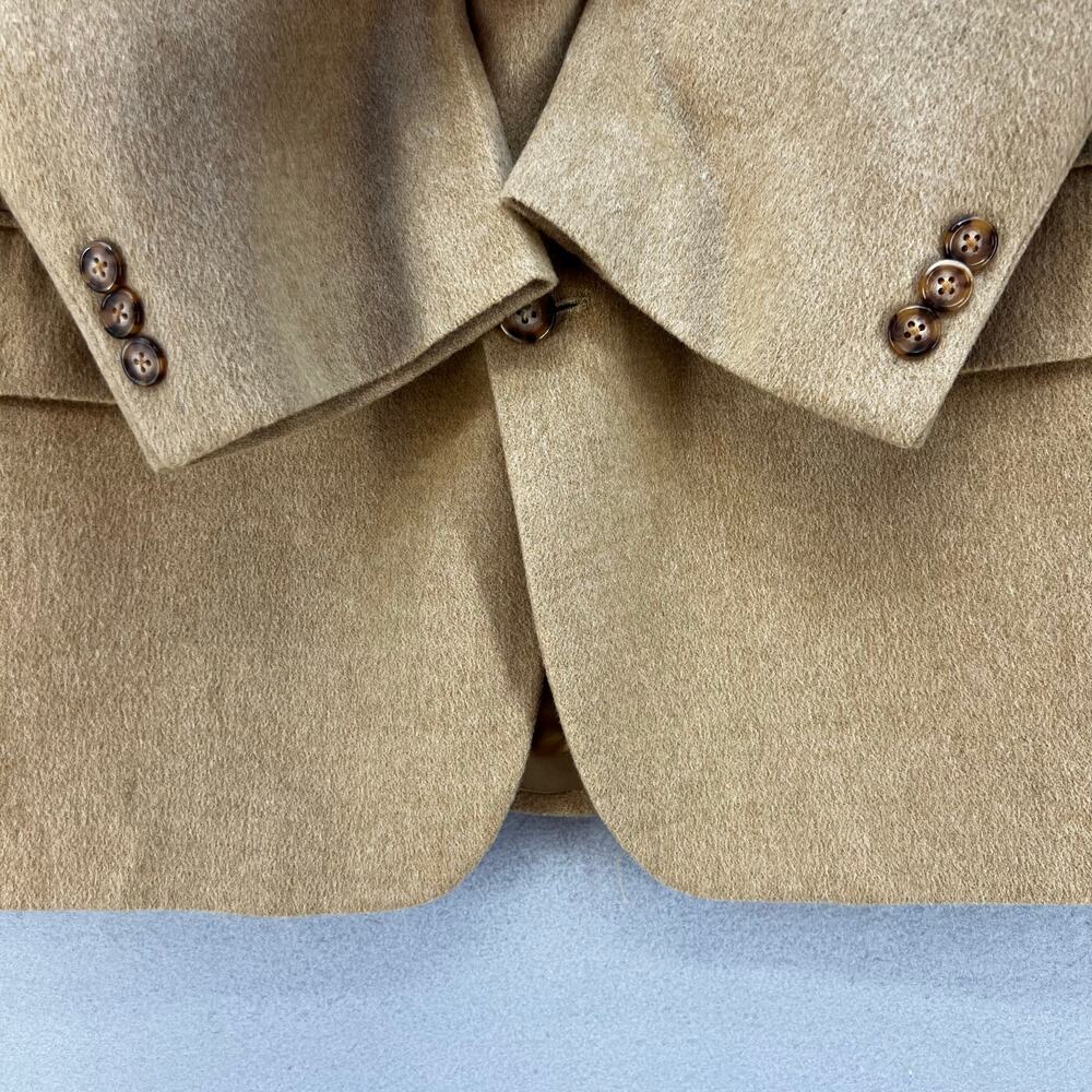 Bill Blass Blazer Men's Size M 40S Tan 100% Camel Hair Beige Lined Business Wear - Picture 6 of 13